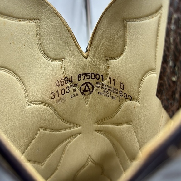 Acme Brown Leather Cowboy Boots Size 11 D COW5759 - Picture 7 of 7